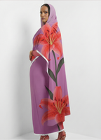 نقش زهري باللونين الأخضر النعناعي والأحمر