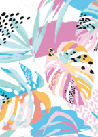 Vibrant Purple Tropical Print