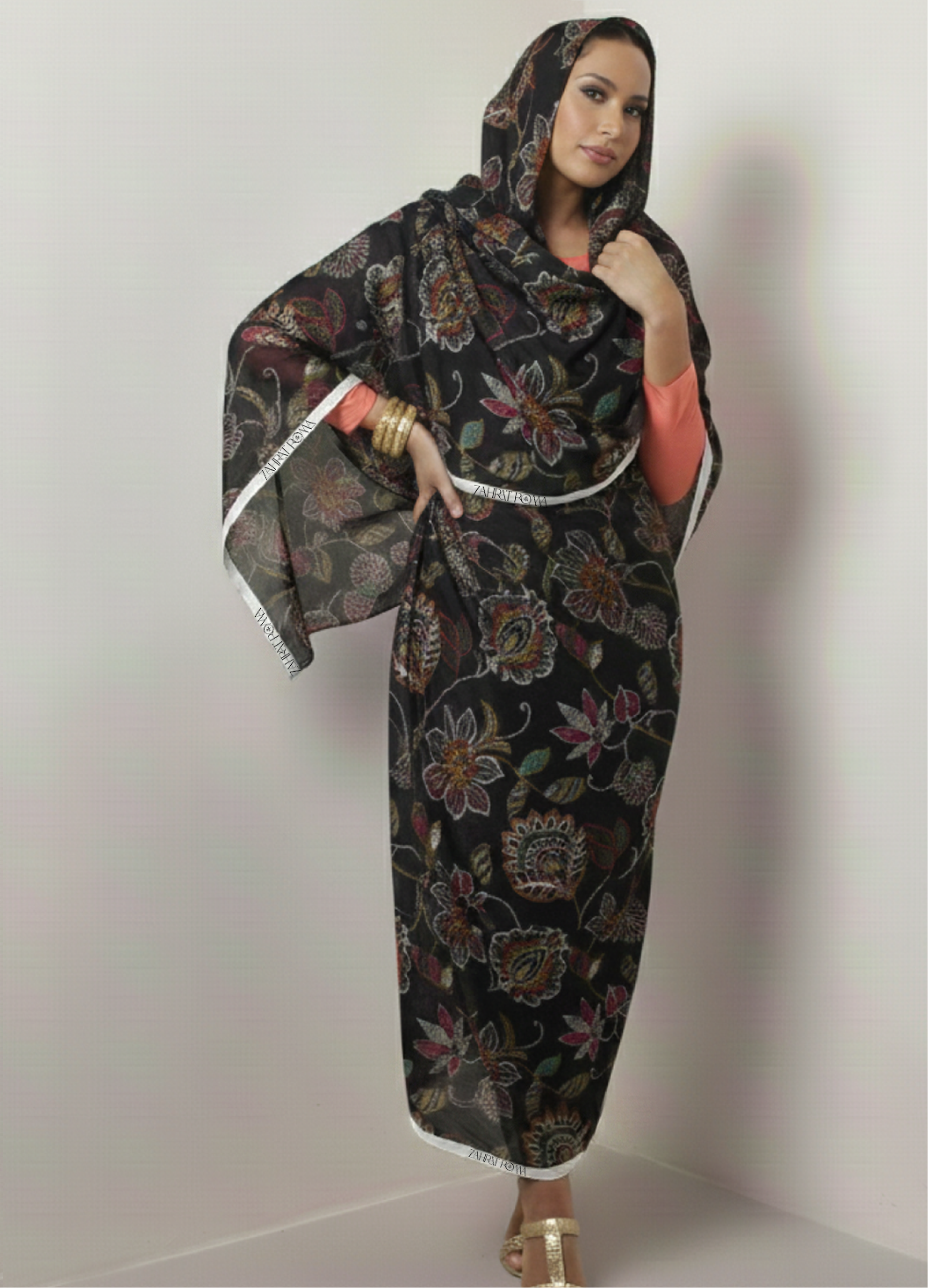 Black & White Floral Print