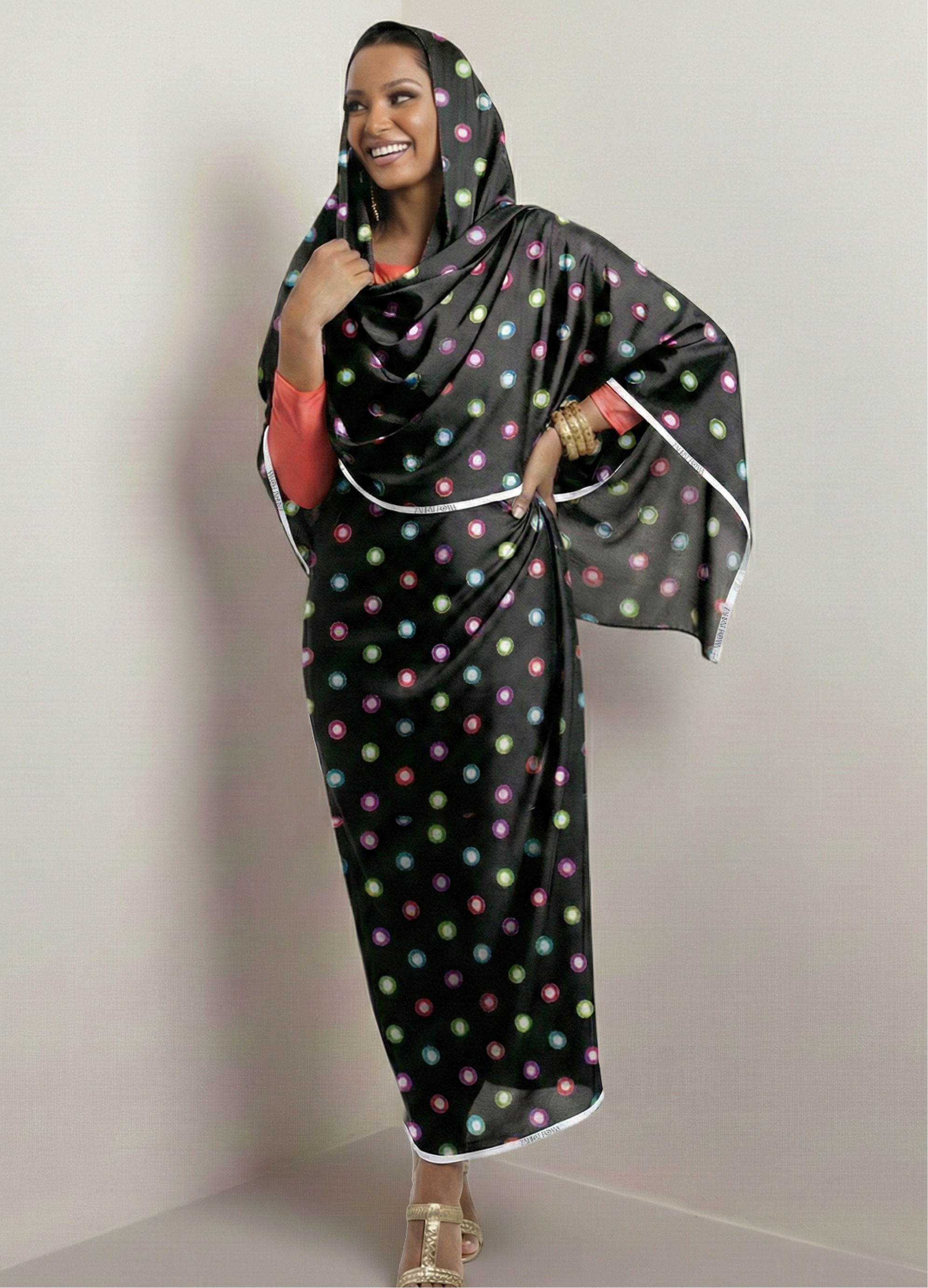 Black And Purple Gamthee Print