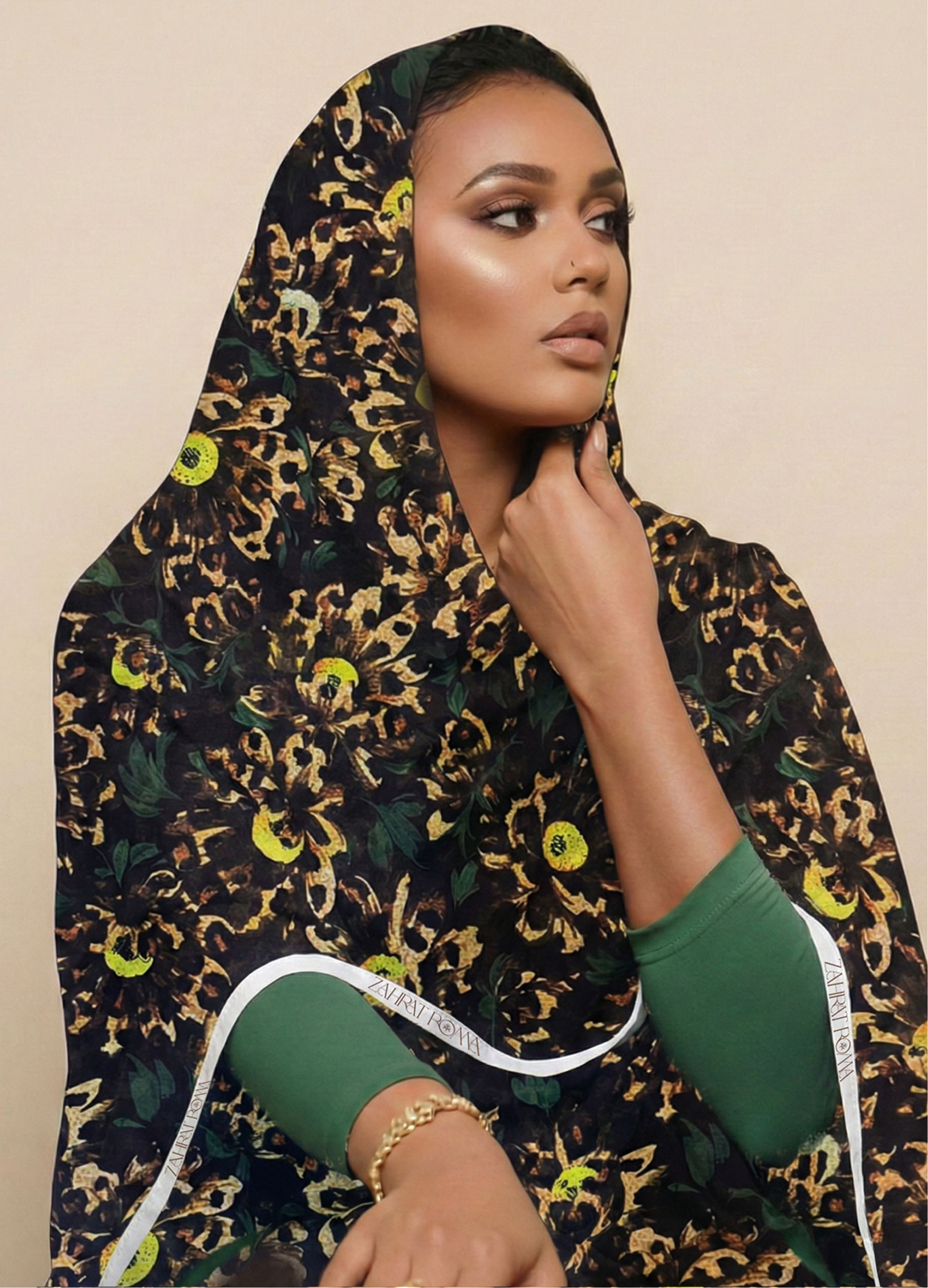 Black & Lime Yellow Animal Print