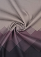 Plum Purple And Peach Geometric Print