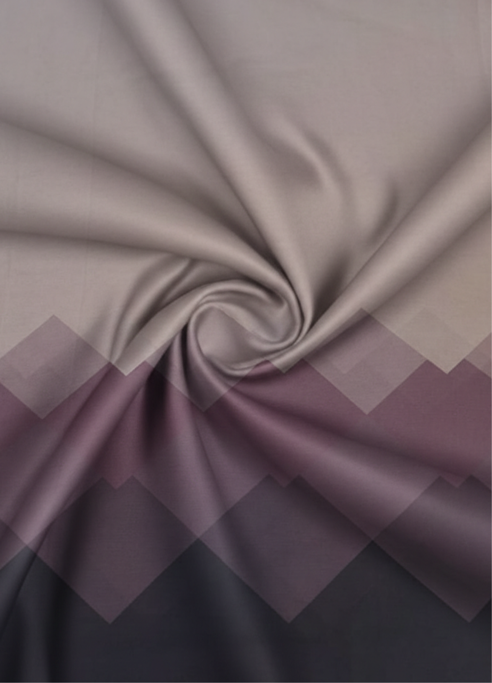 Plum Purple And Peach Geometric Print