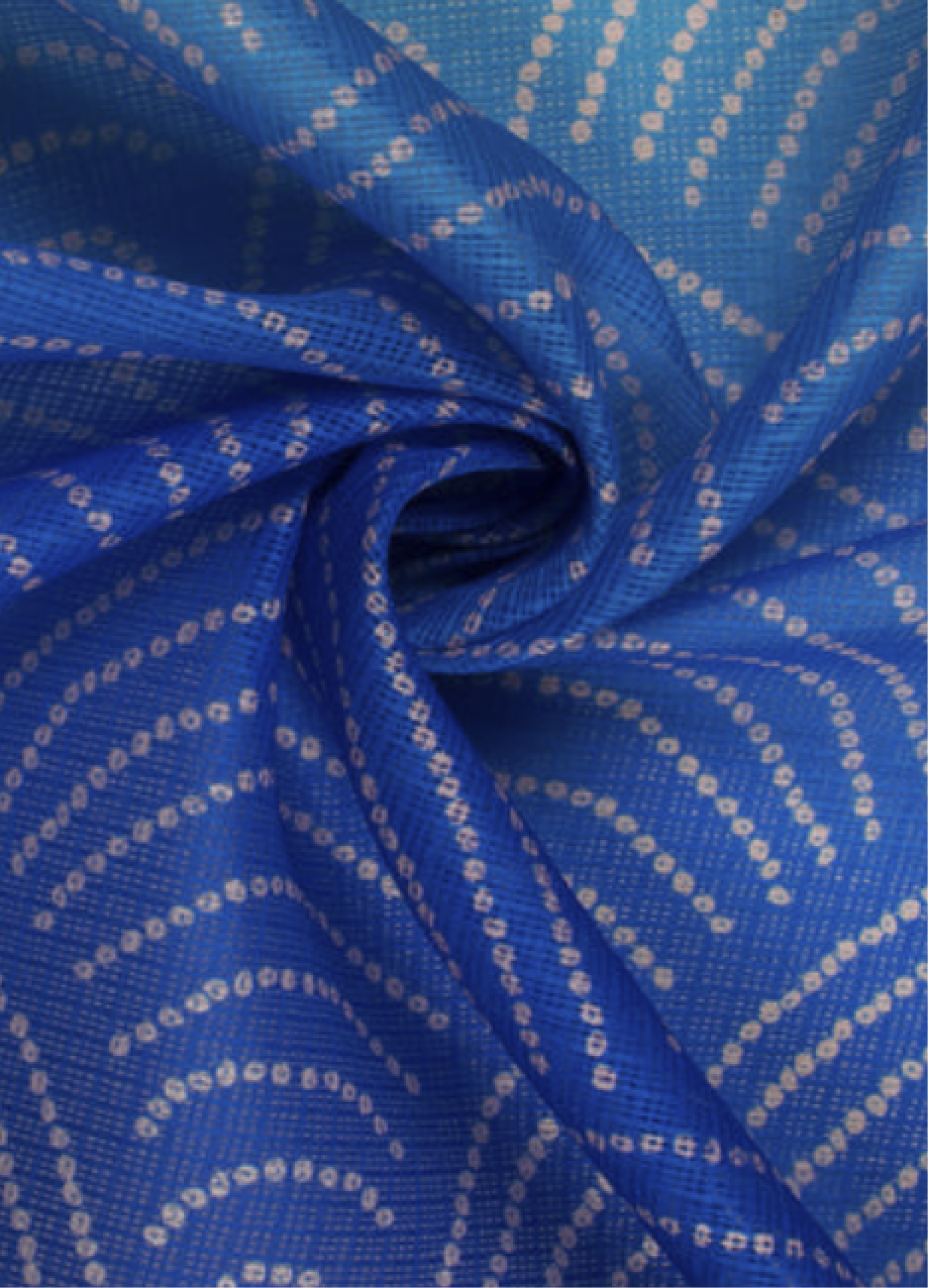 Blue Bandhani Ombre Print