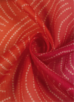 Orange Bandhani Ombre Digital Print