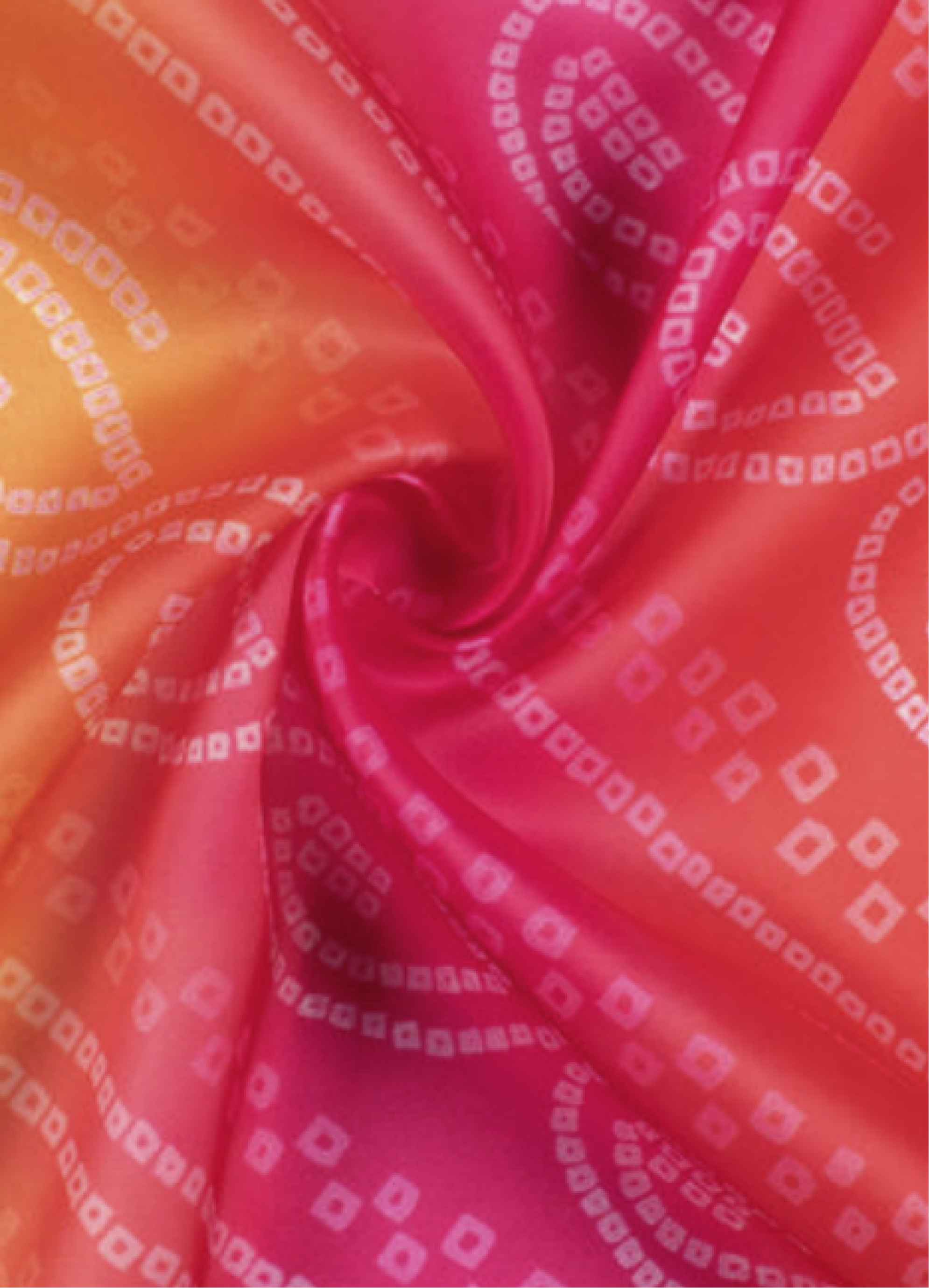 Candy Red And Carrot Orange Bandhanii Print