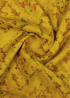 Yellow And Red Bandhanii Pattern Digital Print