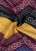 Sangria Purple And Black Bandhanii Print