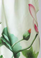 Wearable Art Mint Green Lotus Print