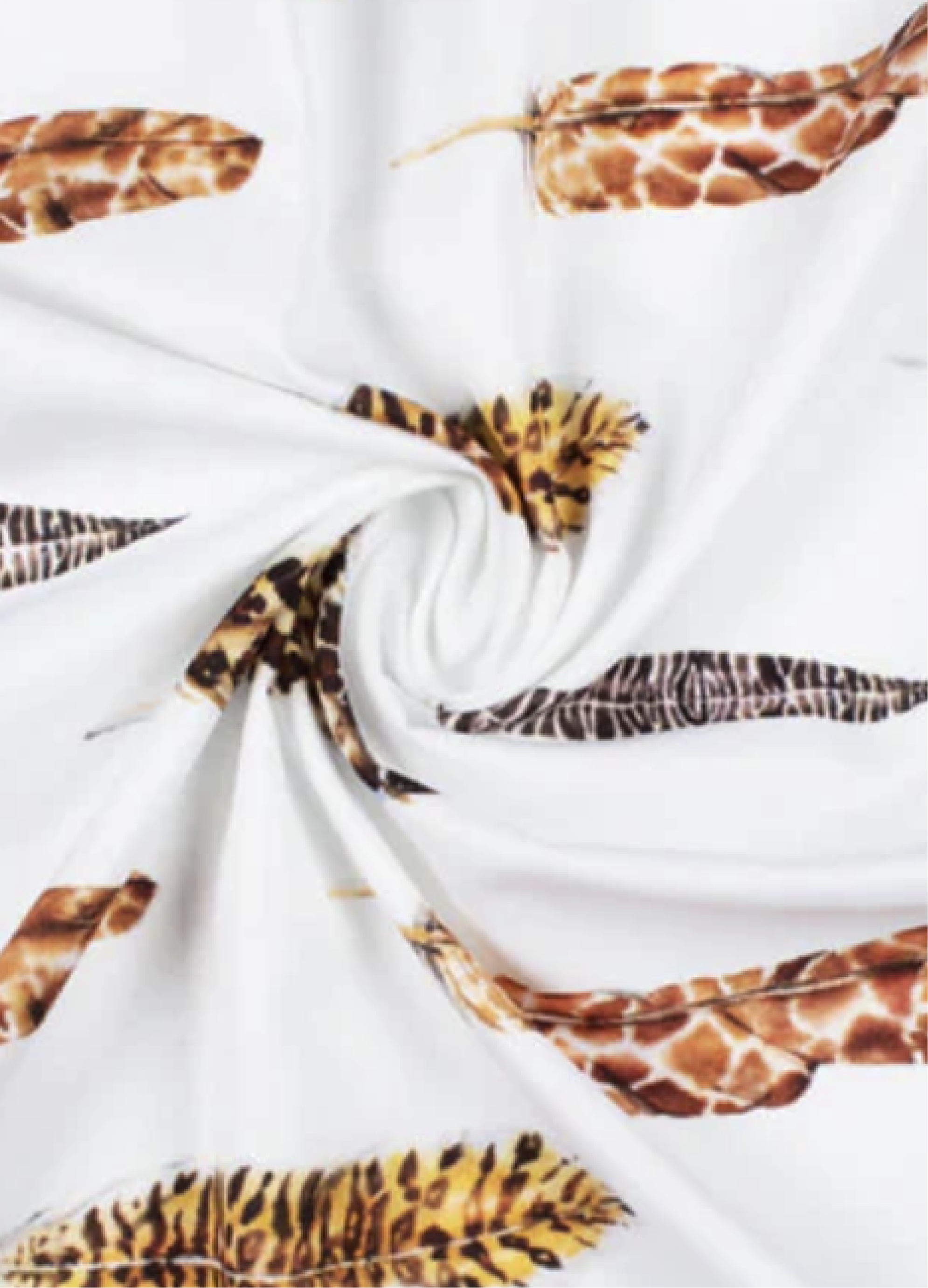 White & Yellow Animal Print