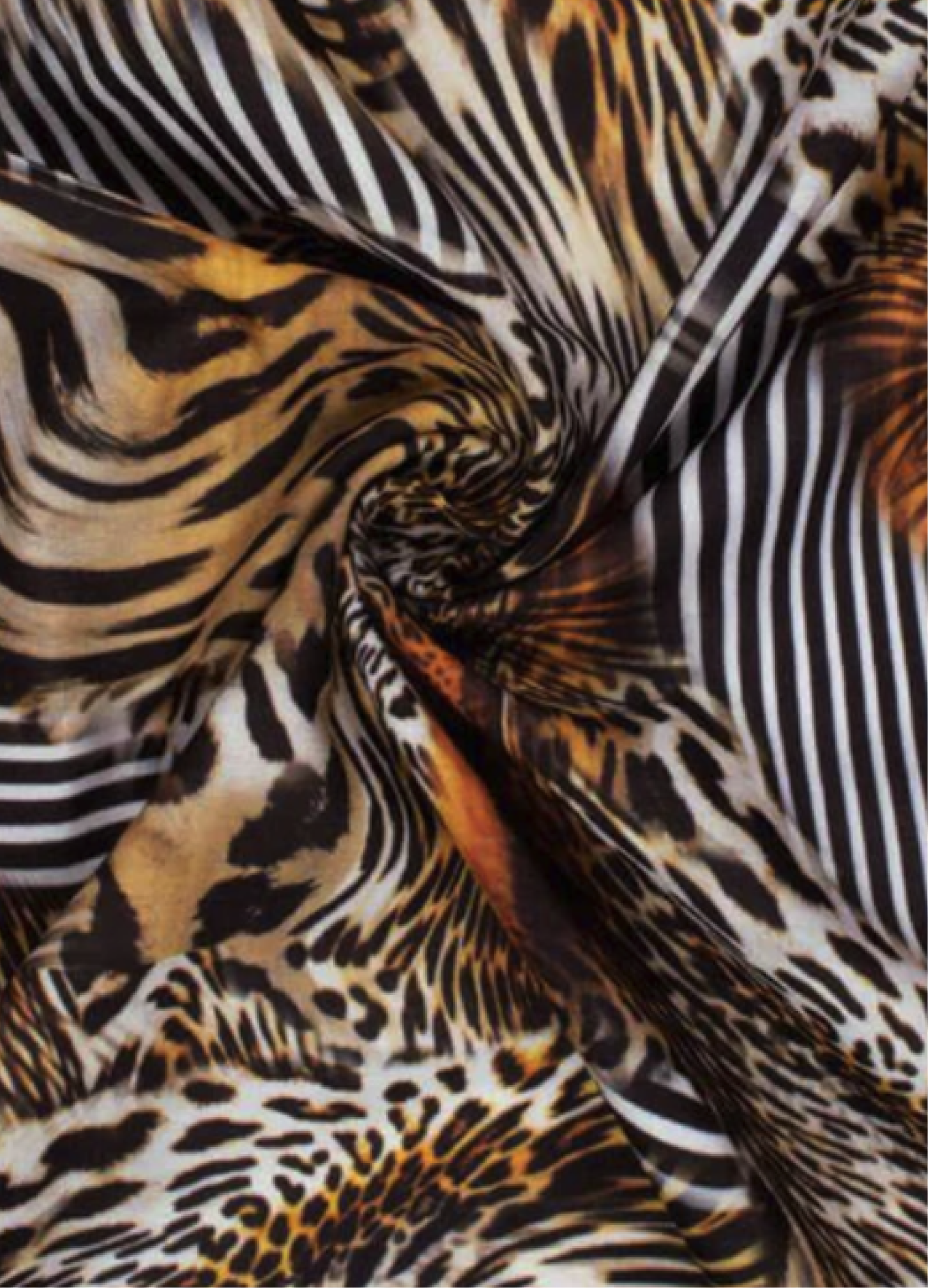 Black & Light Brown Animal Print