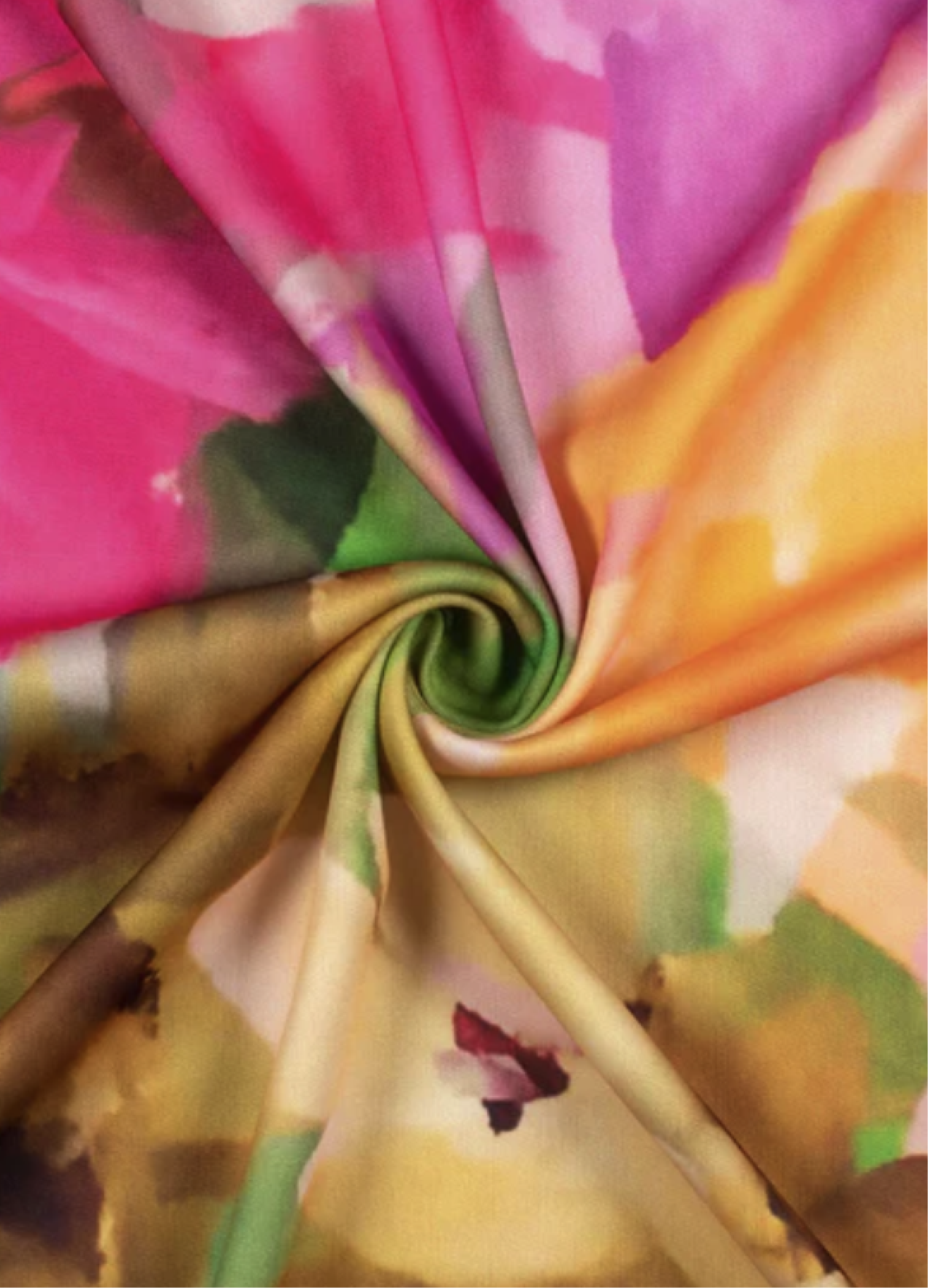 Punch Pink And Green Floral Print