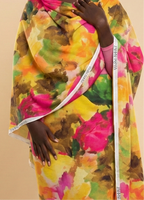 Punch Pink And Green Floral Print