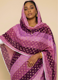 Plum Purple & Pink Stripes Print