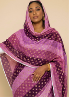 Plum Purple & Pink Stripes Print