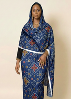 Royal Blue & Red Bandhani Print
