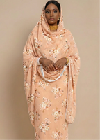 Peach And Cream Floral Print