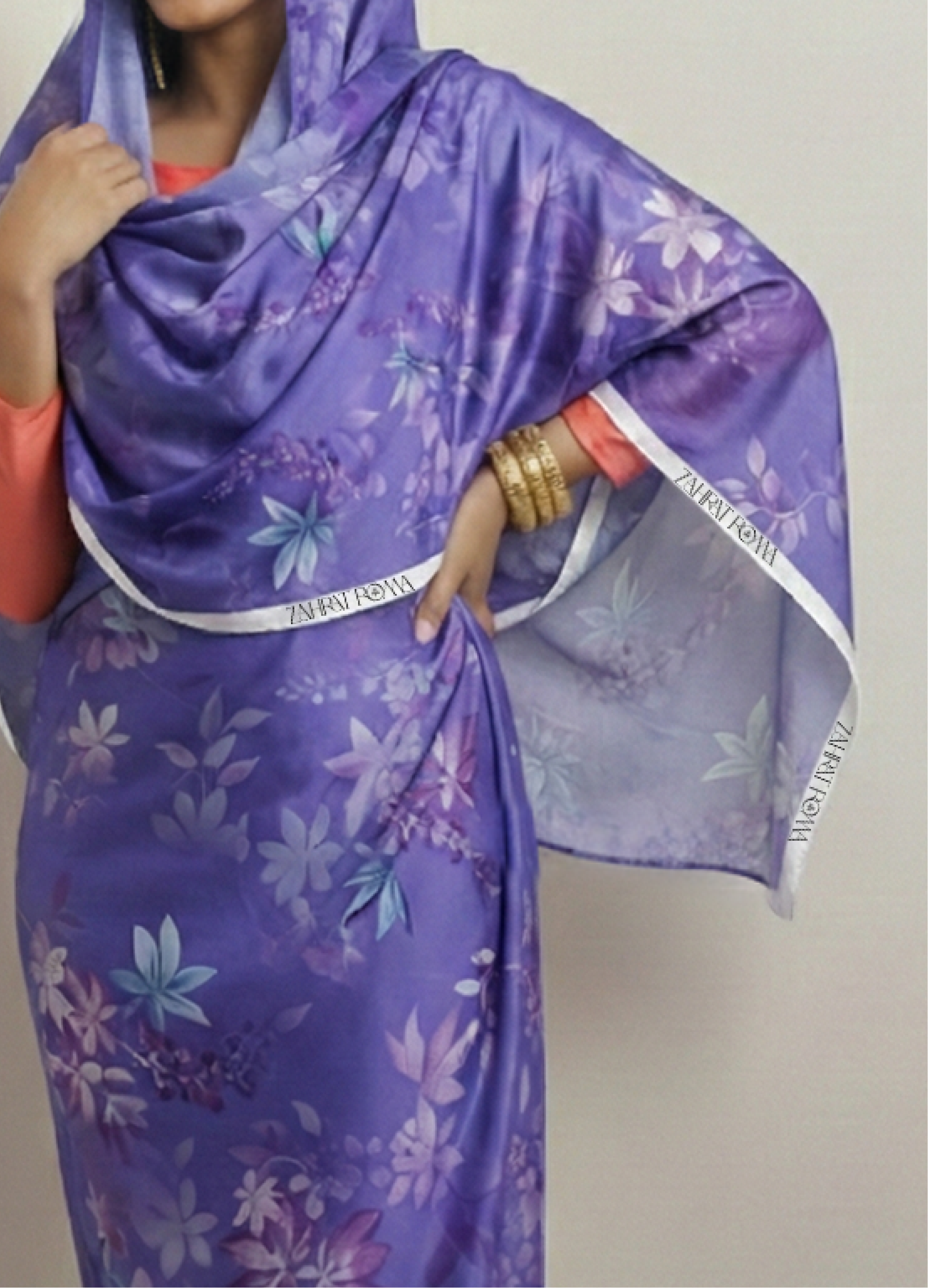 Very Peri & Blue Floral Print