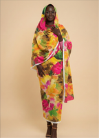 Punch Pink And Green Floral Print