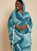 Sea Green & Blue Abstract Print