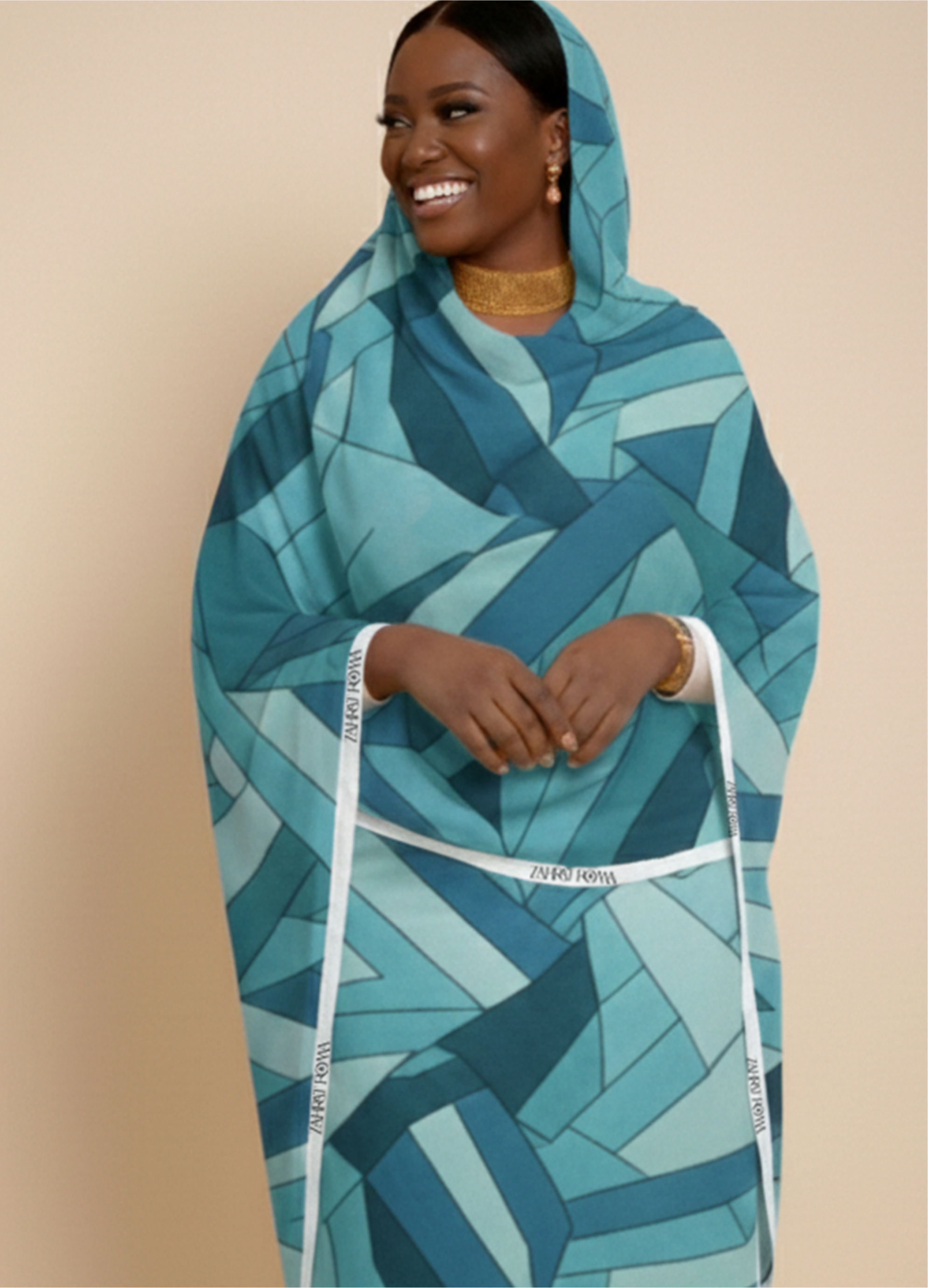 Sea Green & Blue Abstract Print