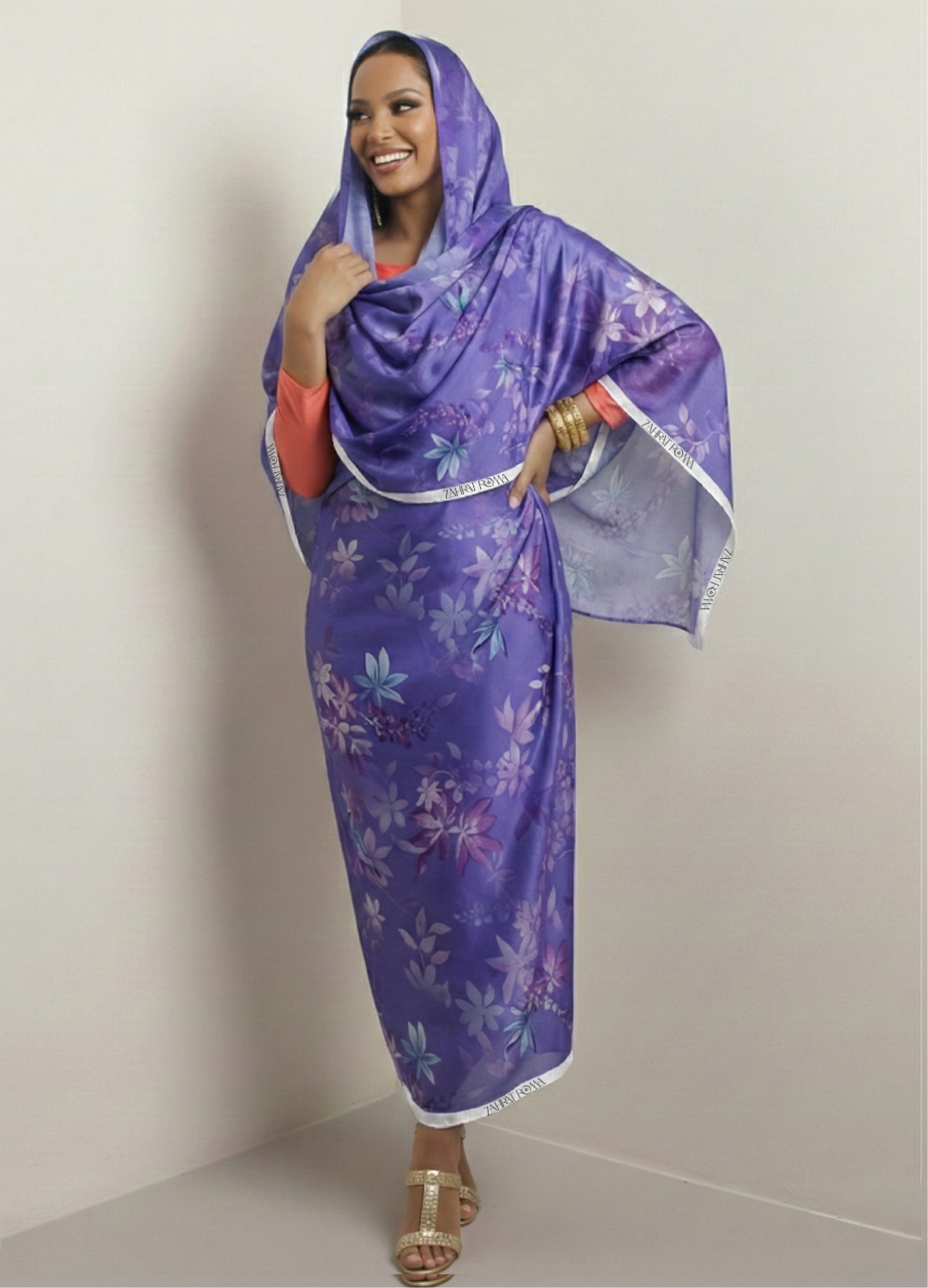 Very Peri & Blue Floral Print