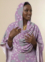 Sangria Purple & White Bandhani Print