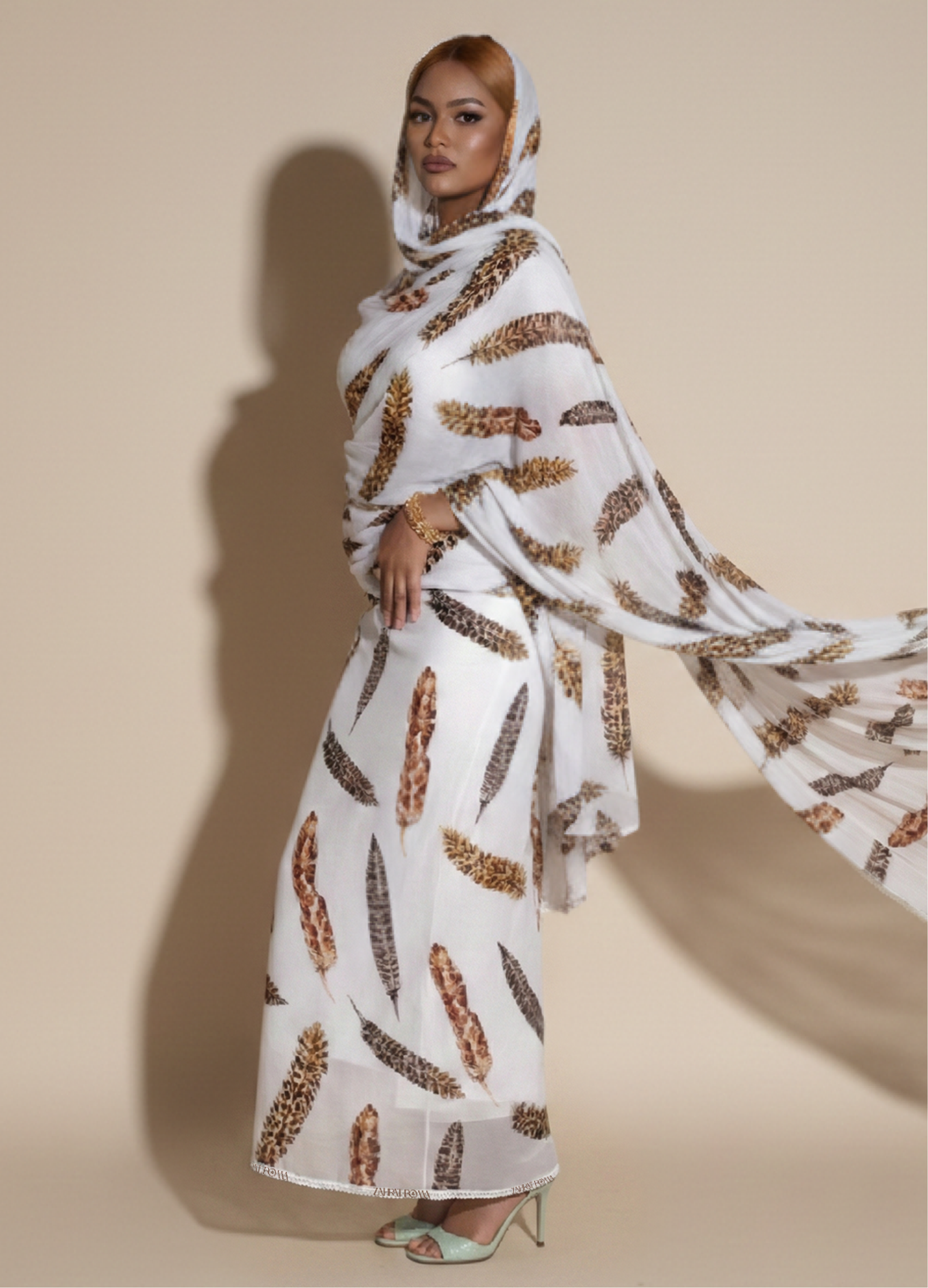 White & Yellow Animal Print